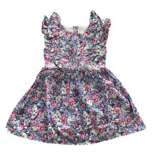 Janie and Jack Floral Ruffle Dress Girls Size 6 NWT